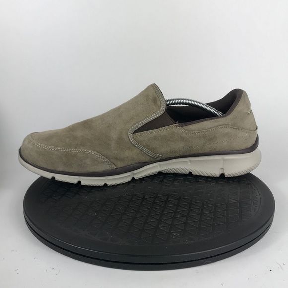 Skechers Equalizer Brown Suede Slip On Comfort Shoes 51502 Men’s Size 13 - Picture 9 of 12